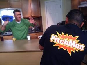 Anthony Sullivan on our set and being filmed Pitchman Show on Discovery Channel 2009